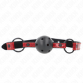 Kink – Glänzender Kunstlederball 4,5 Cm Knebel 63,5 x 2 Cm Verstell...