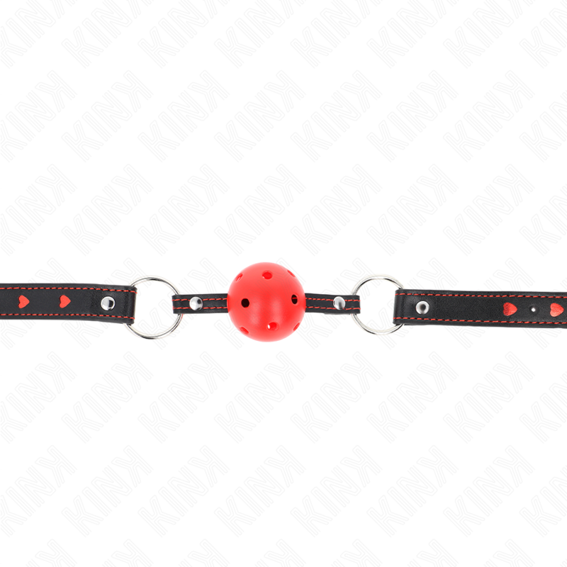 Kink – Hohlharter Roter Ballknebel Modell 2 65 x 2,5 Cm