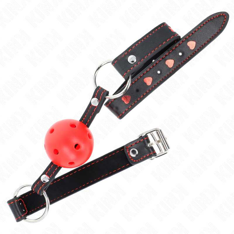 Kink – Hohlharter Roter Ballknebel Modell 2 65 x 2,5 Cm