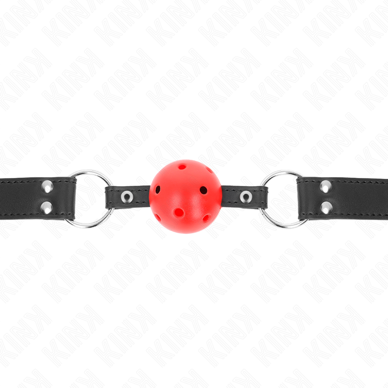 Kink – Atmungsaktiver Ball 4 Cm Knebel mit Doppelniet Leder 62,5 x...