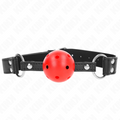 Kink – Atmungsaktiver Ball 4 Cm Knebel mit Doppelniet Leder 62,5 x...