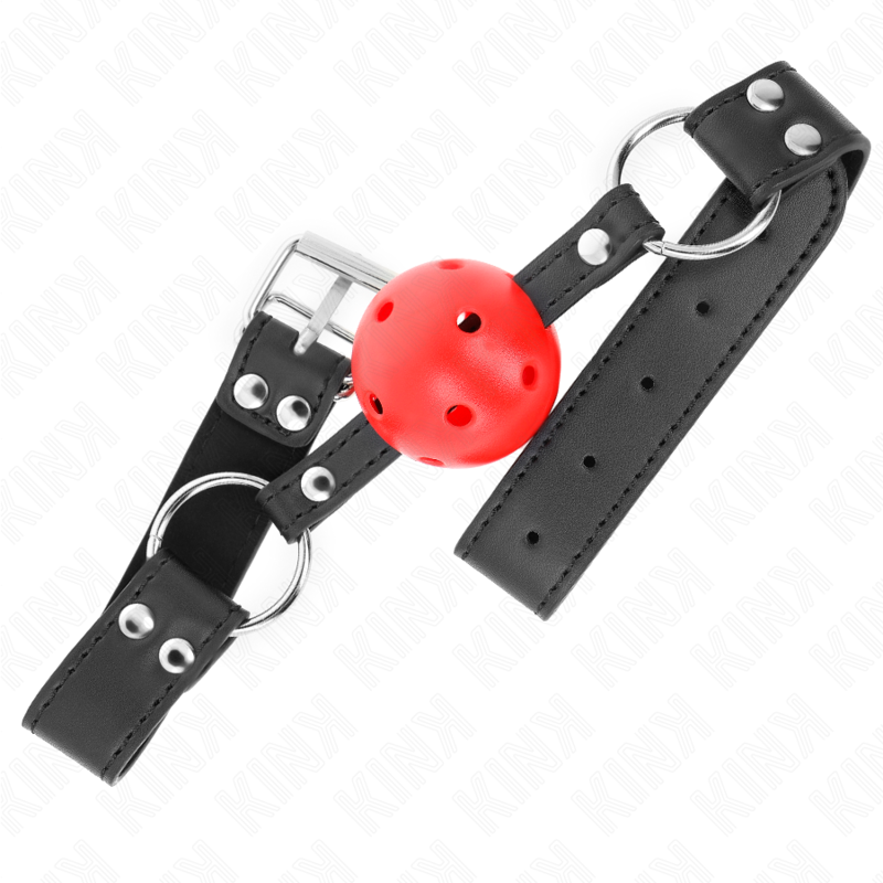Kink – Atmungsaktiver Ball 4 Cm Knebel mit Doppelniet Leder 62,5 x...