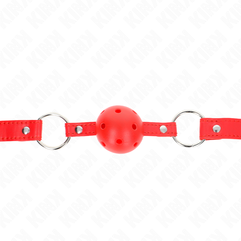 Kink – Atmungsaktiver Ball 4 Cm Knebel mit Doppelniet Modell 1 Rot...