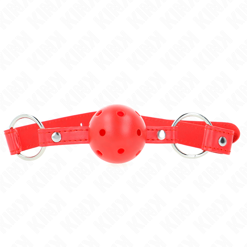 Kink – Atmungsaktiver Ball 4 Cm Knebel mit Doppelniet Modell 1 Rot...