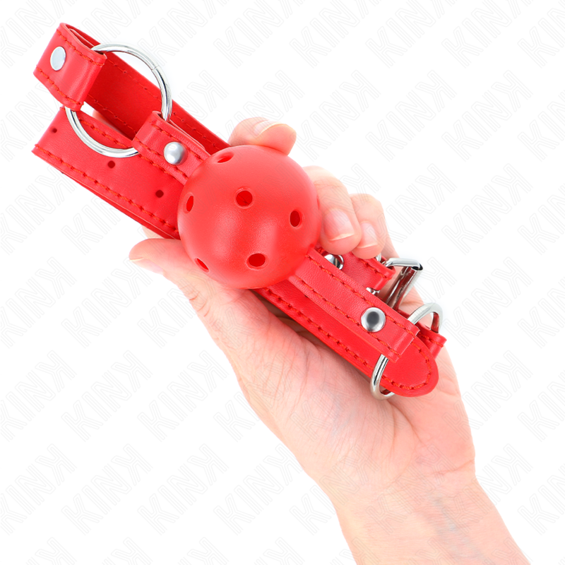 Kink – Atmungsaktiver Ball 4 Cm Knebel mit Doppelniet Modell 1 Rot...