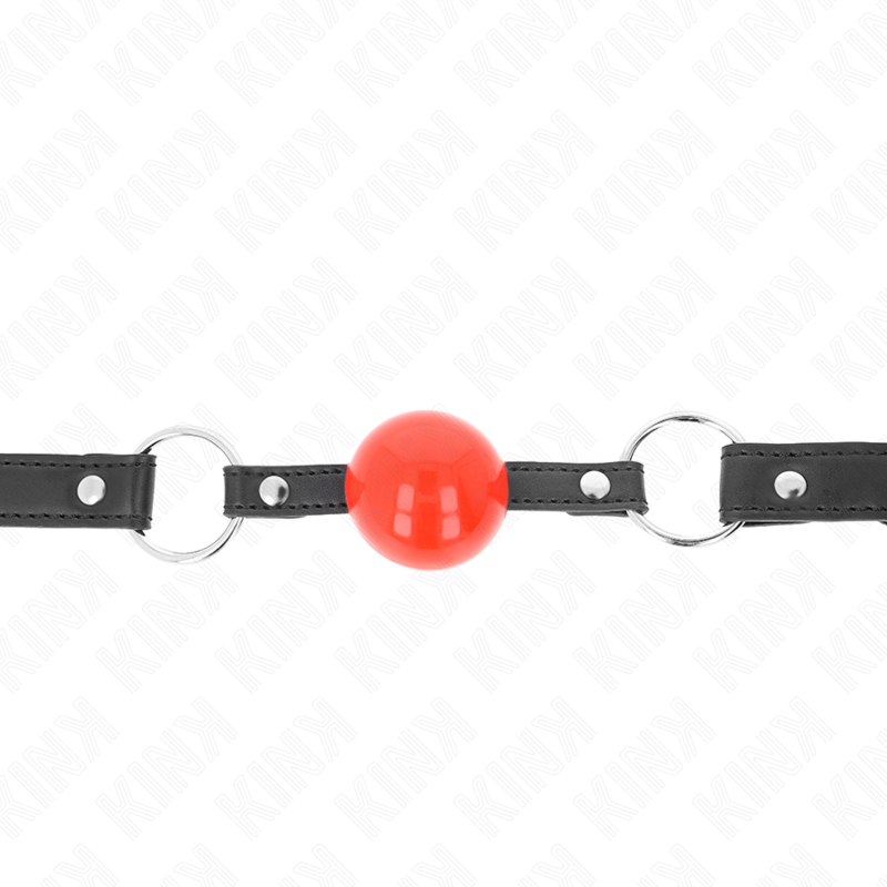 Kink – Ball 4 Cm Knebel mit Schloss Roter Ball Schwarzer Gurt 60 x...