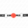 Kink – Ball 4 Cm Knebel mit Schloss Roter Ball Schwarzer Gurt 60 x...