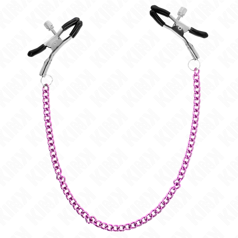 Kink Kette Nippelklemmen Lila 30 CM