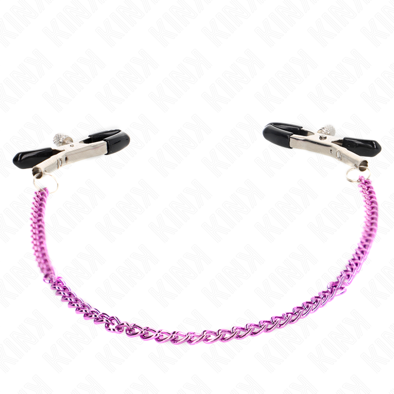 Kink Kette Nippelklemmen Lila 30 CM