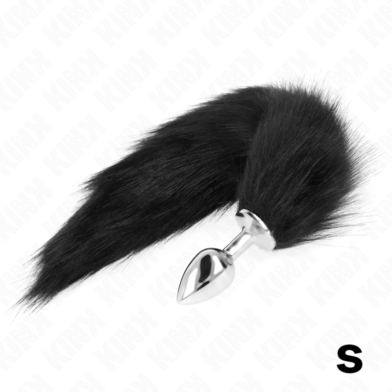 Kink – Anal Plug Grösse S 7 x 3 Cm mit Kunststoffschwanz 40 Cm Schwarz