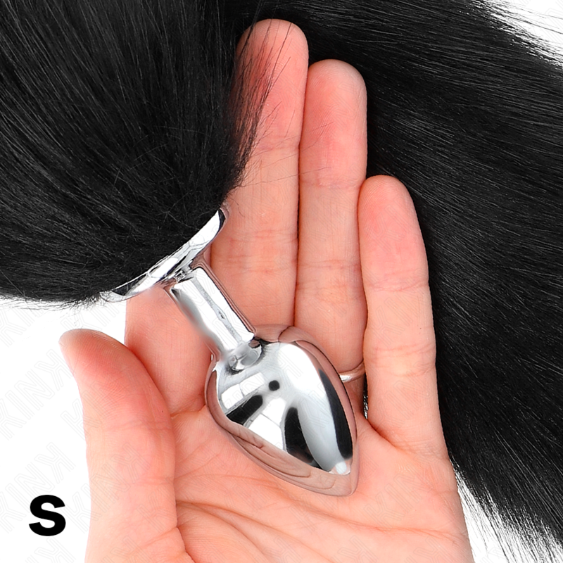 Kink – Anal Plug Grösse S 7 x 3 Cm mit Kunststoffschwanz 40 Cm Schwarz