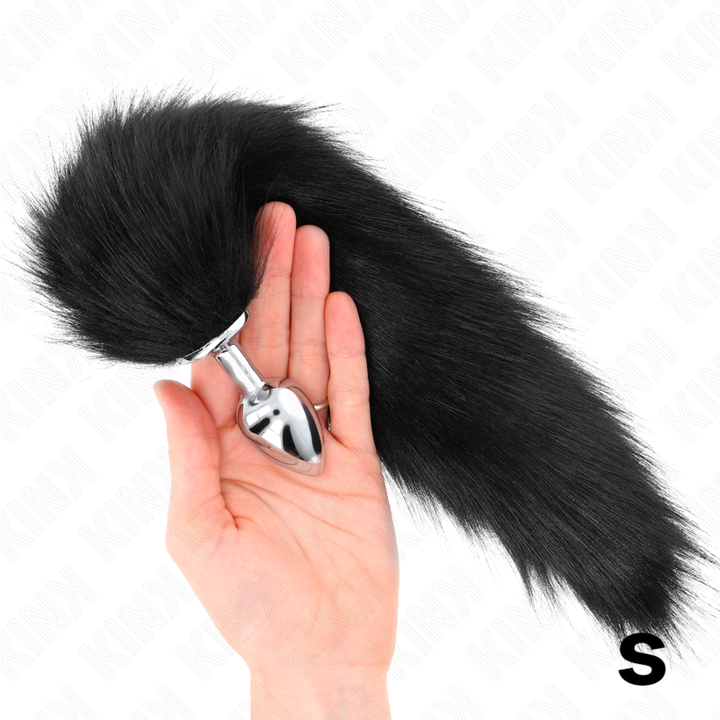 Kink – Anal Plug Grösse S 7 x 3 Cm mit Kunststoffschwanz 40 Cm Schwarz