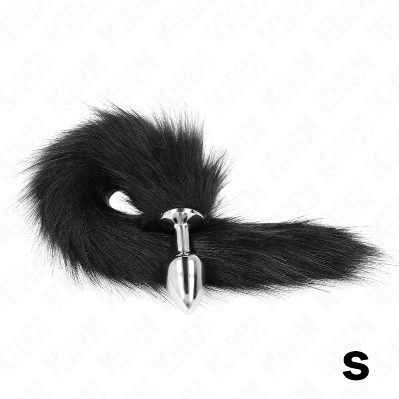 Kink – Anal Plug Grösse S 7 x 3 Cm mit Kunststoffschwanz 40 Cm Schwarz