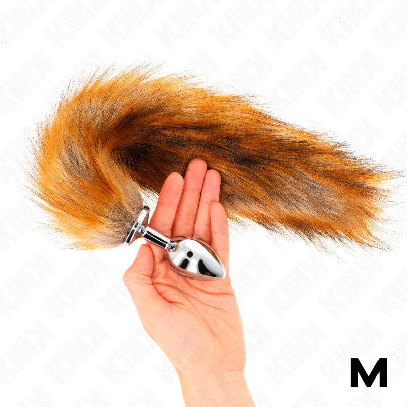 Kink – Anal Plug Grösse M 8 x 3,5 Cm mit Kunststoffschwanz 40 Cm Braun