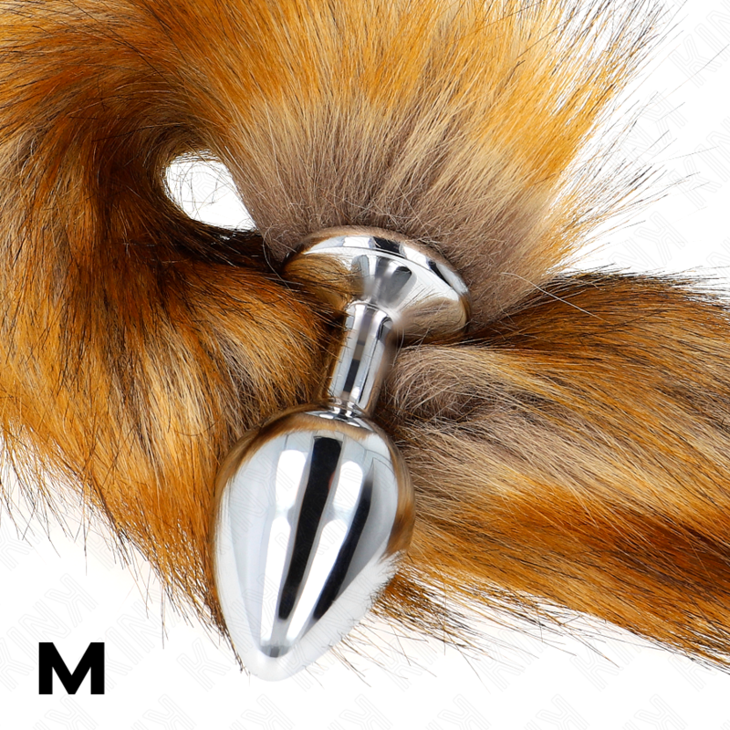 Kink – Anal Plug Grösse M 8 x 3,5 Cm mit Kunststoffschwanz 40 Cm Braun
