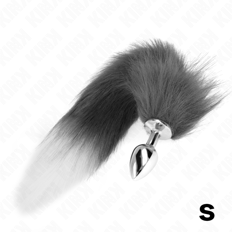 Kink – Anal Plug Grösse S 7 x 3 Cm mit Kunststoffschwanz 40 Cm Grau...
