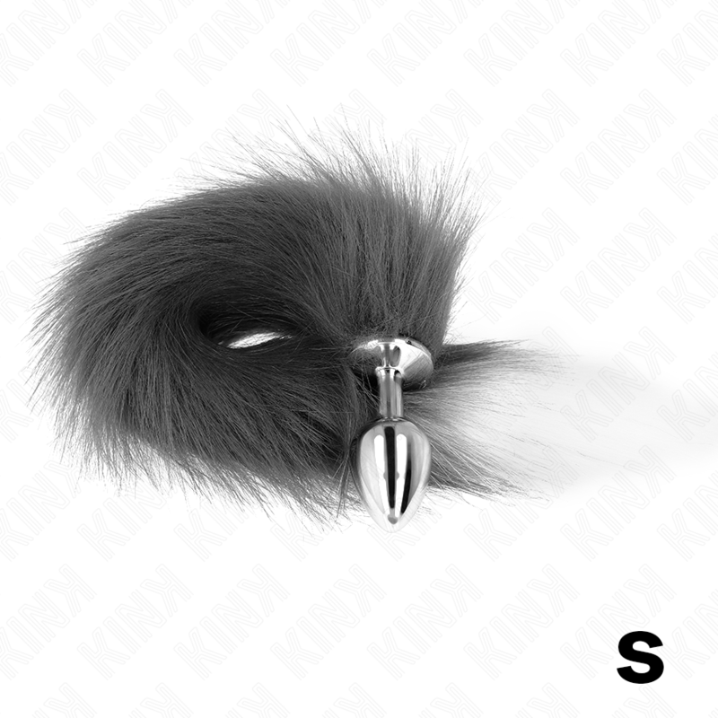 Kink – Anal Plug Grösse S 7 x 3 Cm mit Kunststoffschwanz 40 Cm Grau...