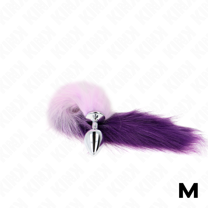 Kink – Anal Plug Grösse M 8 x 3,5 Cm mit Kunststoffschwanz 40 Cm Lila