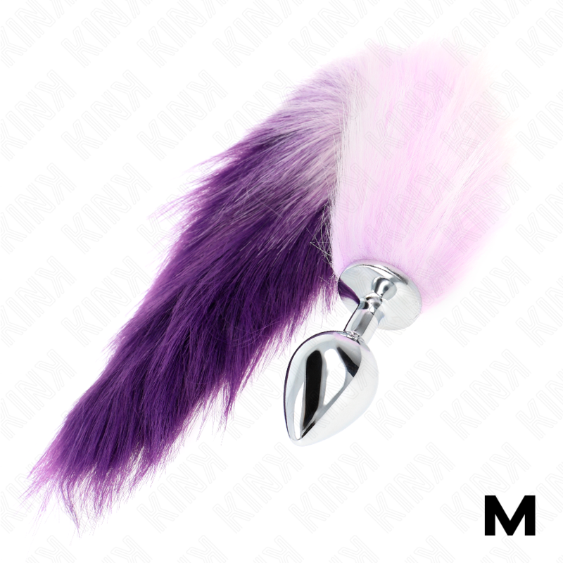 Kink – Anal Plug Grösse M 8 x 3,5 Cm mit Kunststoffschwanz 40 Cm Lila