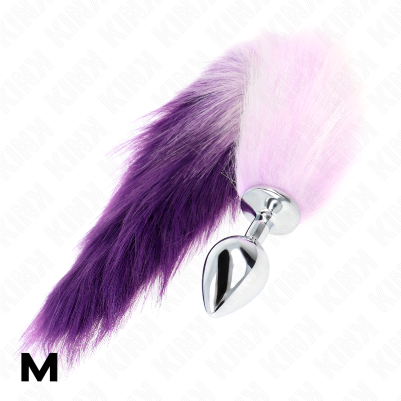 Kink – Anal Plug Grösse M 8 x 3,5 Cm mit Kunststoffschwanz 40 Cm Lila
