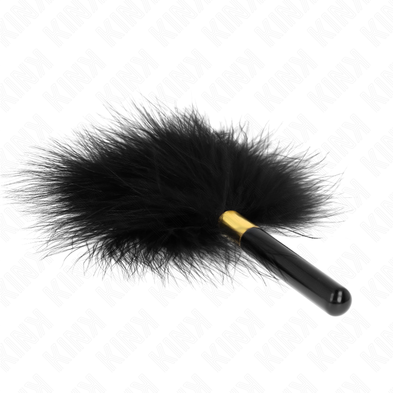 Kink Schwarz-gold Metall Kitzelfedern 18 CM