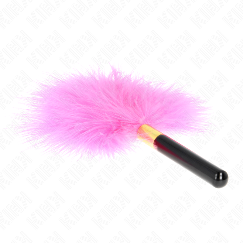 Kink Fuchsia Gold Metall Kitzelfedern 18 CM