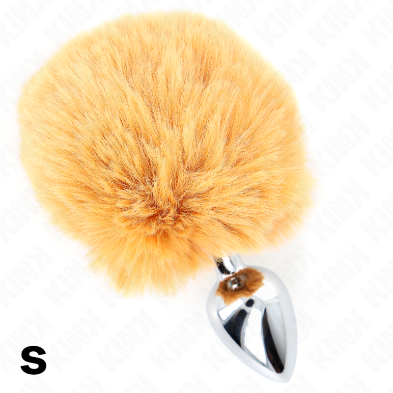 Kink – Edelstahl-Plug 7 x 3 Cm mit Beigem Kaninchenschwanz aus Kuns...