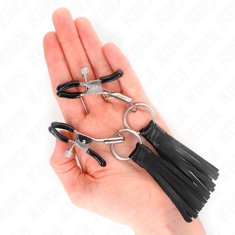 Kink – Kunstleder Quasten Nippelklemmen 6 Cm