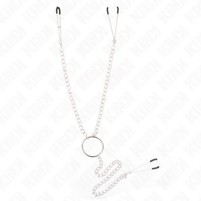 Kink – Dreifach Nippel- und Klitzisklemmen mit Kette Modell 1
