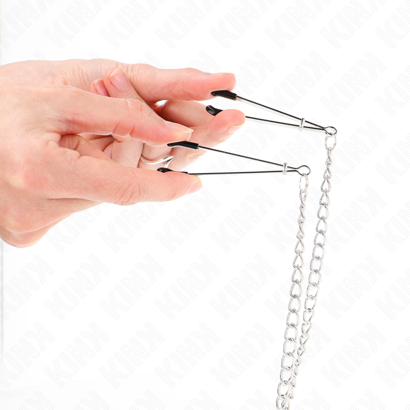 Kink – Dreifach Nippel- und Klitzisklemmen mit Kette Modell 1