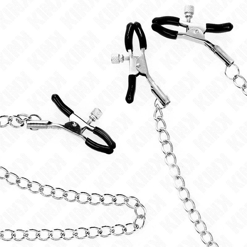 Kink – Dreifach Nippel- und Klitzisklemmen mit Kette Modell 0