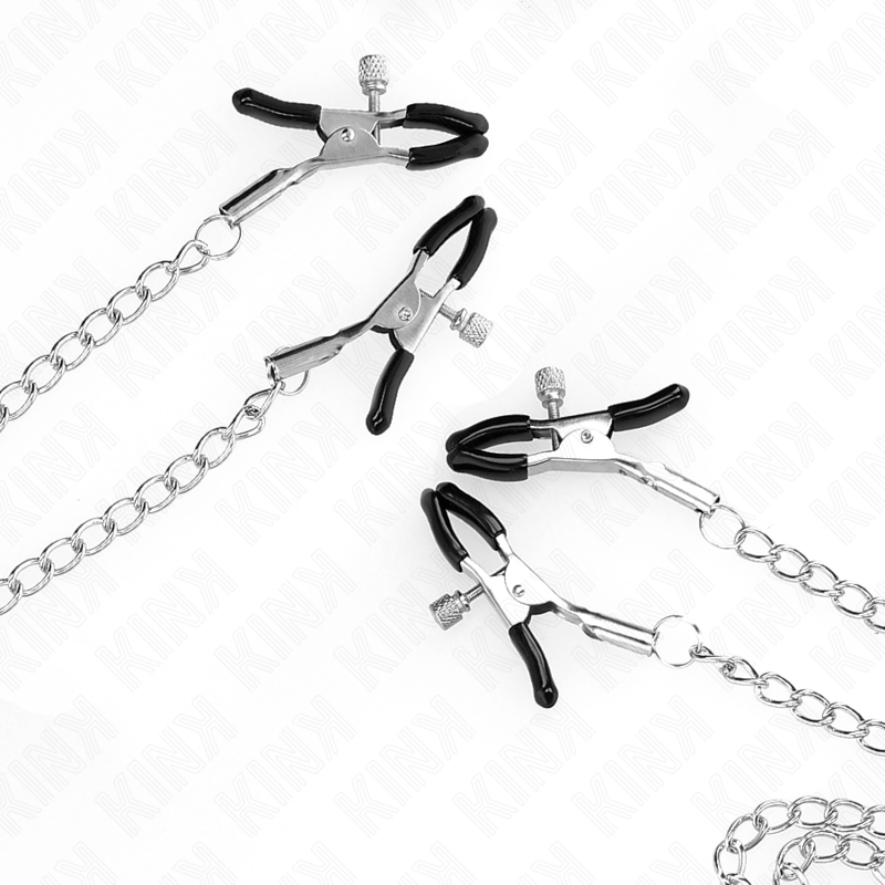 Kink – 4 Nippel- und Kitzlerklammern verstellbar, silber