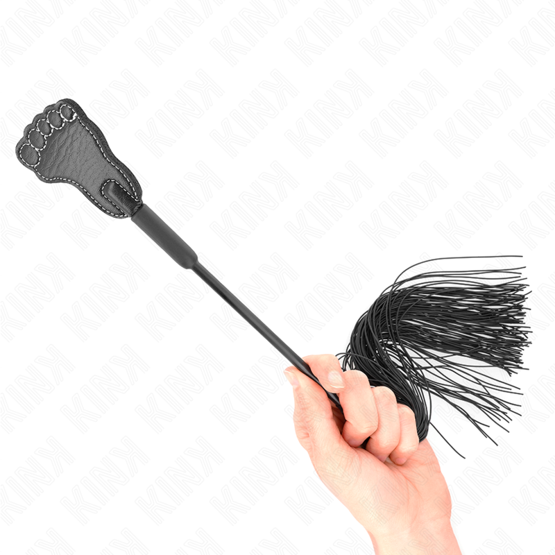 Kink – Fußförmige Paddel mit Quastenpeitsche 31 cm