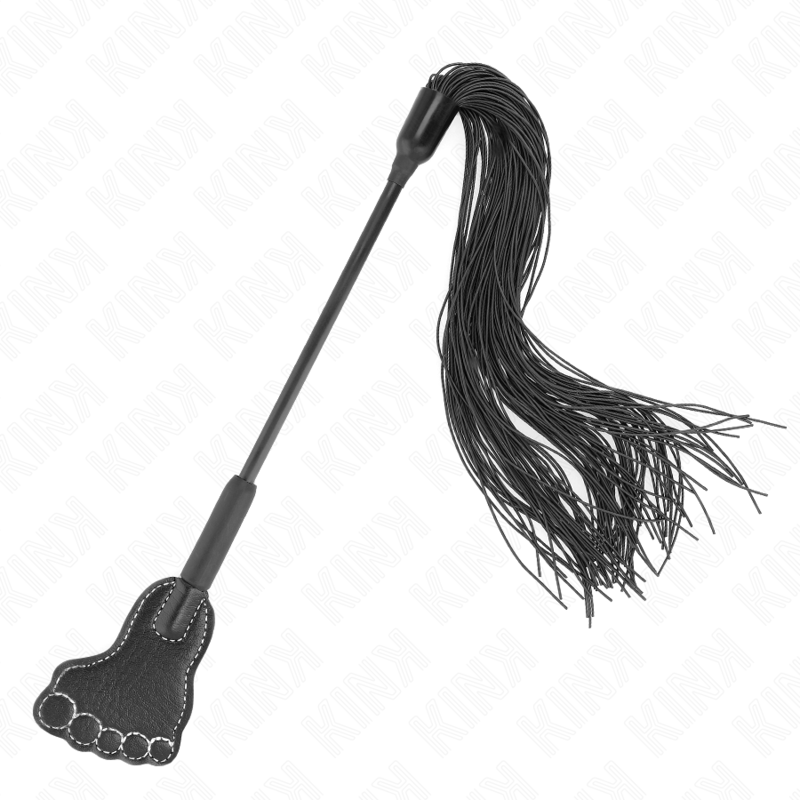 Kink – Fußförmige Paddel mit Quastenpeitsche 31 cm