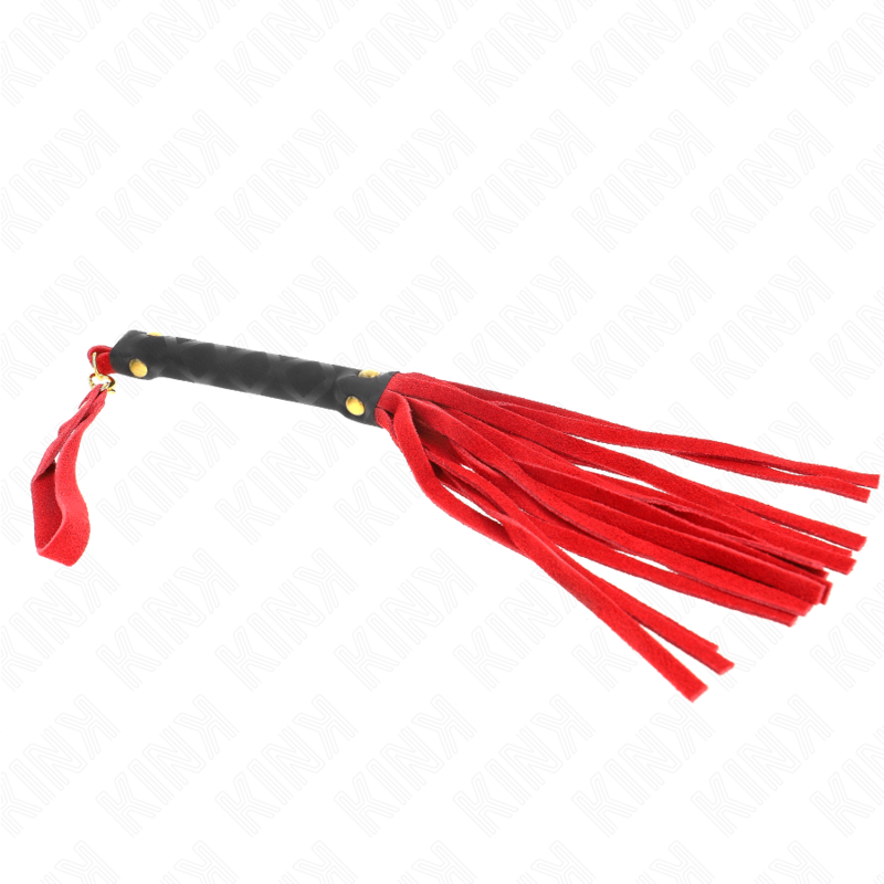 Kink – Rote Wildleder Mini-Peitsche 30 Cm