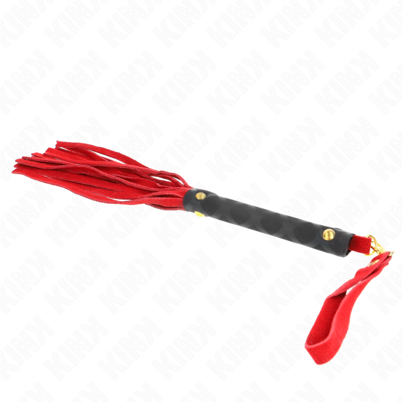 Kink – Rote Wildleder Mini-Peitsche 30 Cm