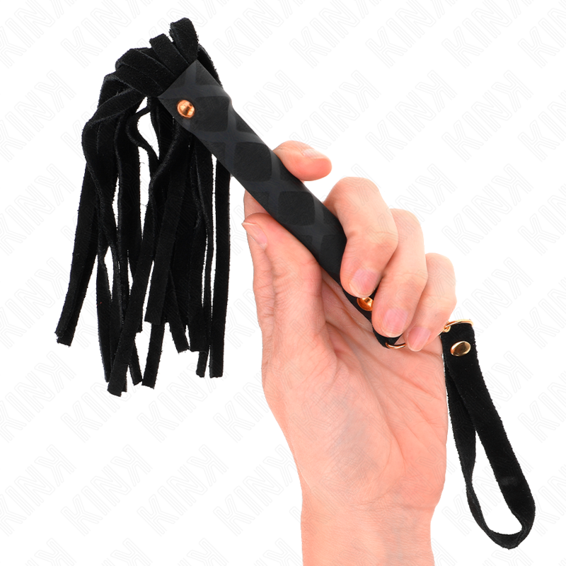 Kink – Schwarze Wildleder Mini-Peitsche 30 Cm