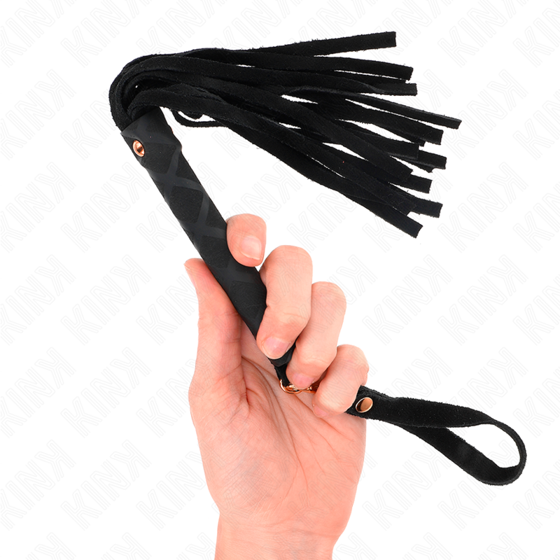 Kink – Schwarze Wildleder Mini-Peitsche 30 Cm
