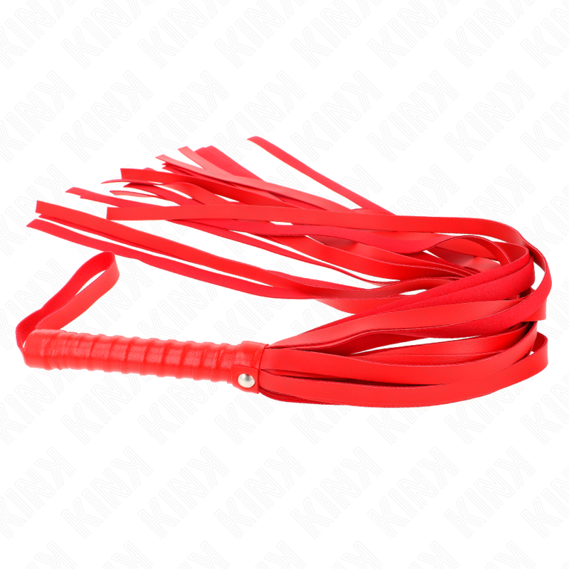 Kink – Rote Peitsche mit Kurzem Griff und Langem Schwanz 70 Cm
