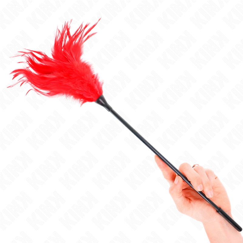Kink – Mehrere Rote Kitzelfedern 45 Cm