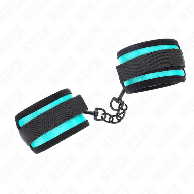 Kink – Nylon-Handfessel mit Klettverschluss Schwarz-Blau Verstellba...