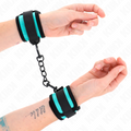 Kink – Nylon-Handfessel mit Klettverschluss Schwarz-Blau Verstellba...