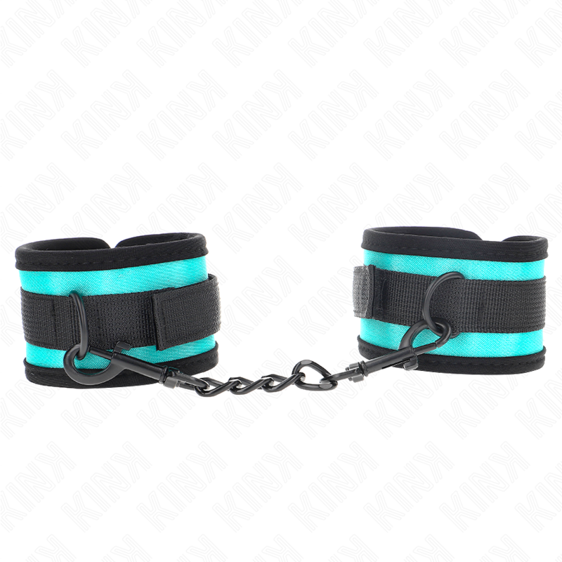 Kink – Nylon-Handfessel mit Klettverschluss Schwarz-Blau Verstellba...