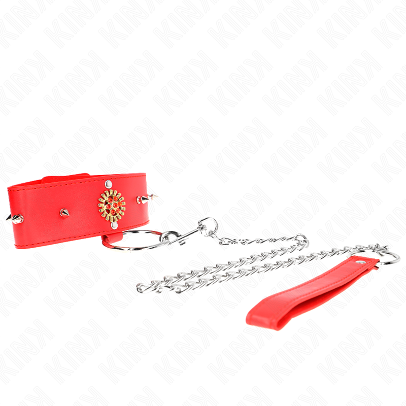 Kink – Rote Diamantkette mit Gürtel 65 Cm Verstellbar 35-51 Cm x 7 Cm