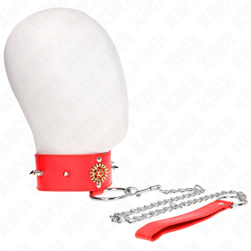 Kink – Rote Diamantkette mit Gürtel 65 Cm Verstellbar 35-51 Cm x 7 Cm