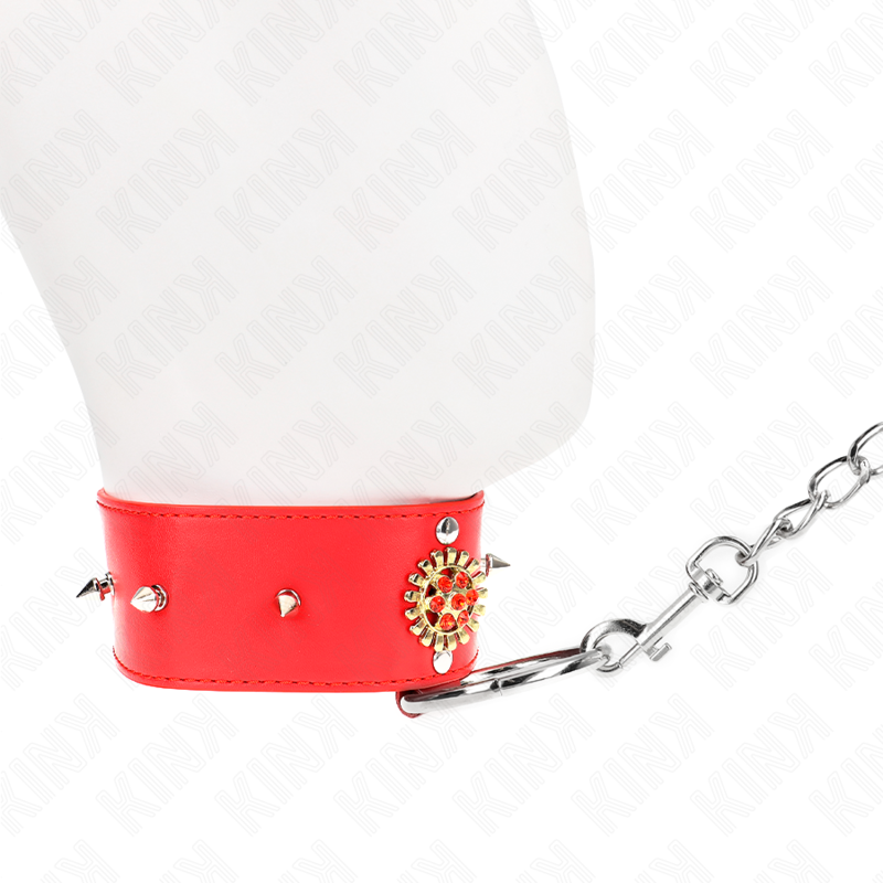 Kink – Rote Diamantkette mit Gürtel 65 Cm Verstellbar 35-51 Cm x 7 Cm