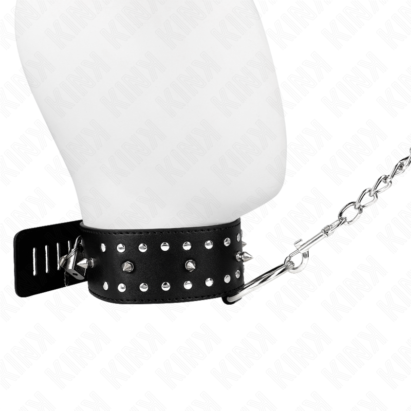 Kink – Halskette mit Leine 65 Cm mit Silbernen Nieten Modell 1 Vers...