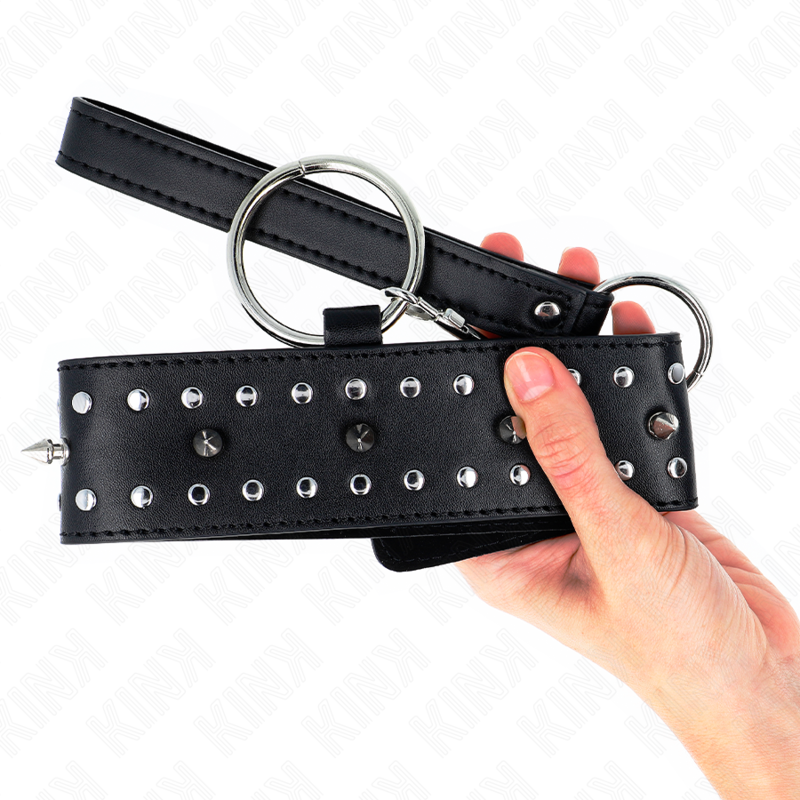Kink – Halskette mit Leine 65 Cm mit Silbernen Nieten Modell 1 Vers...