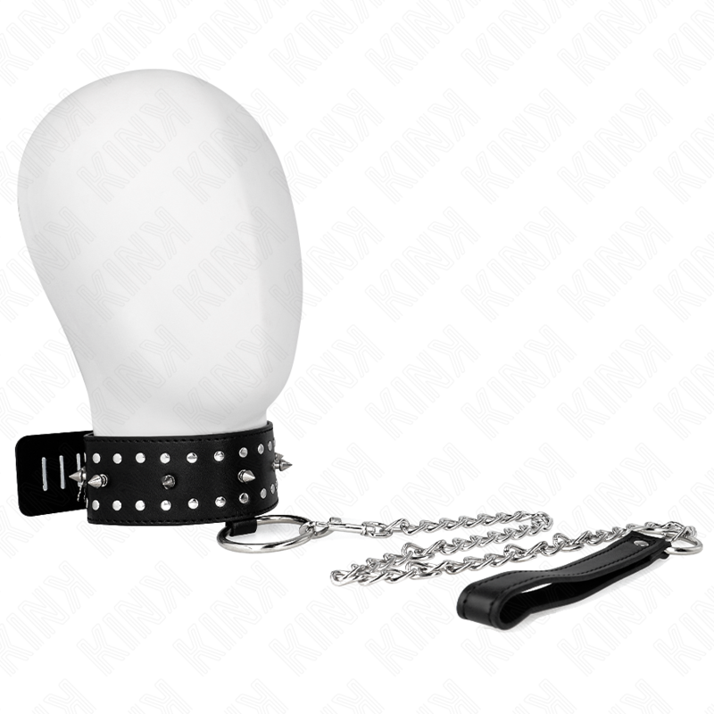 Kink – Halskette mit Leine 65 Cm mit Silbernen Nieten Modell 1 Vers...