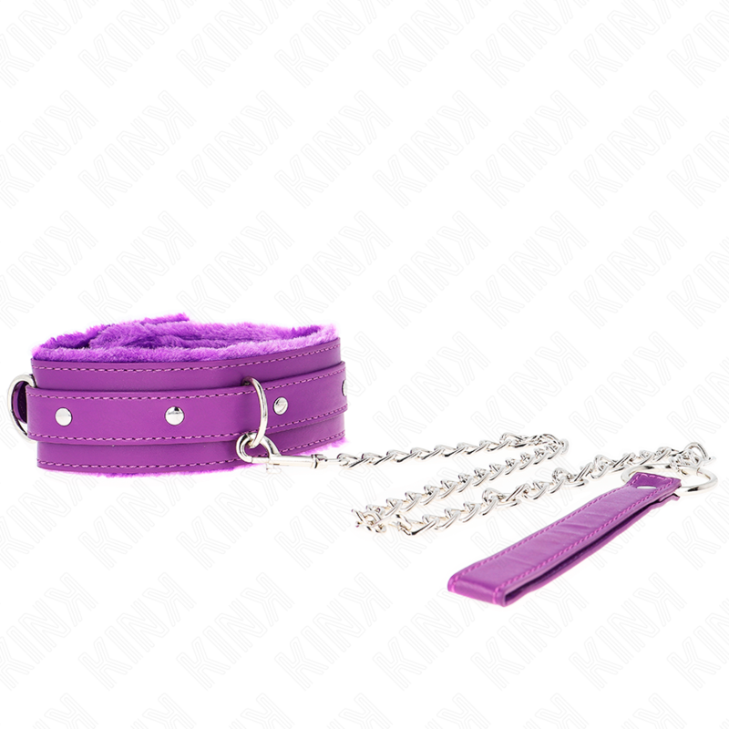 Kink – Halsband mit Leine 65 Cm mit Einschränkungen Lila 36-42 Cm x...